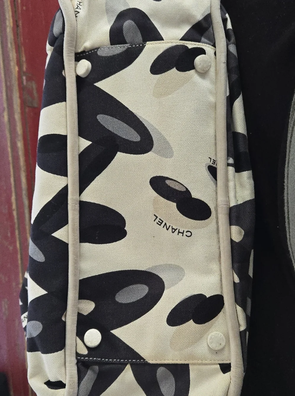 Authentic Chanel Canvas and Leather Tote Bag - Picture 3 of 12